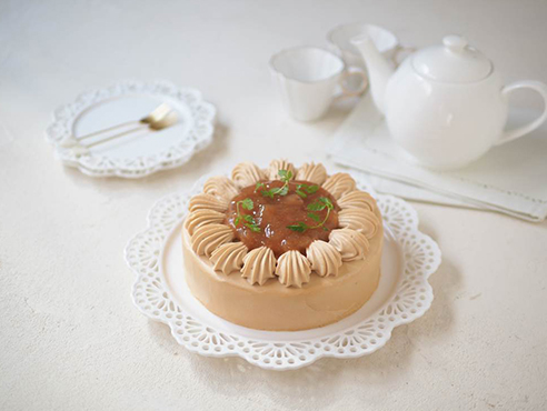 いちじくホワイトクリームのガトーショコラ