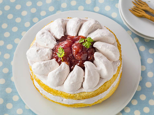 ブルーベリーとマスカルポーネのケーキ