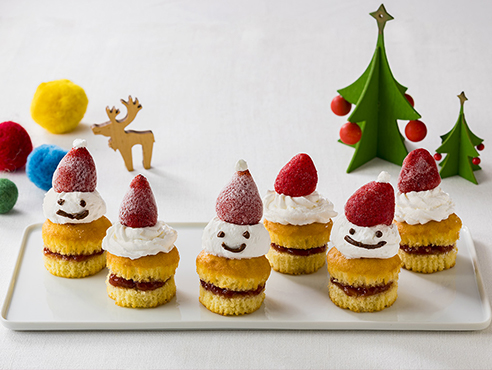 いちごのミニクリスマスケーキ