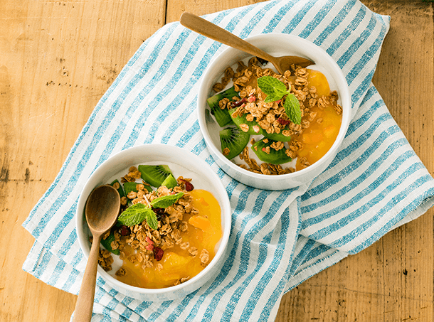 ヨーグルトボウル・キウイとオレンジ