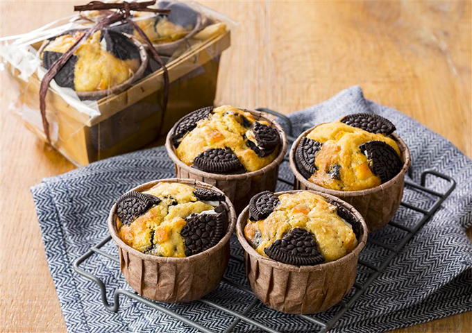 オレンジとココアビスケットのマフィン